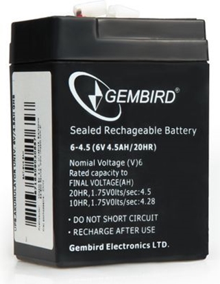 Picture of Gembird Akumulator elowy 6V/4.5Ah (BAT-6V4.5AH)