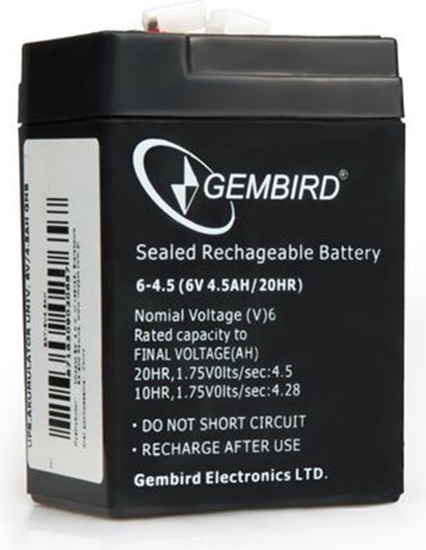 Picture of Gembird Akumulator Żelowy 6V/4.5Ah (BAT-6V4.5AH)