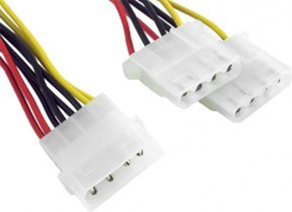 Изображение Gembird Molex - Molex x2, 0.15m, Wielokolorowy (CCPSU1)