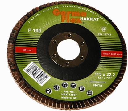 Изображение GERMAFLEX ciernica listkowa 115 mm P100 (GLKN41B115-100)