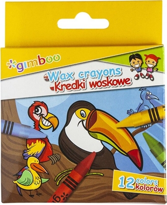 Picture of Gimboo Kredki wiecowe GIMBOO, 8mm, mix kolorów 12 szt.