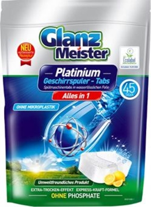 Attēls no GlanzMeister GlanzMeister Platinum Tabletki do zmywarki 45szt
