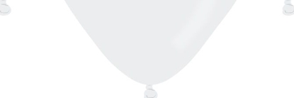 Attēls no GMR Baloniki białe serca - 29 cm - 50 szt. uniwersalny