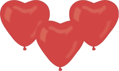Attēls no GoDan -Balon CR pastel"Serce bez nadruku"czerwony 50 szt - 8021886564501
