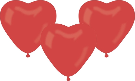 Изображение GoDan -Balon CR pastel"Serce bez nadruku"czerwony 50 szt - 8021886564501