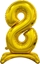 Изображение GoDan Balon foliowy cyfra 8 zota - 74 cm uniwersalny