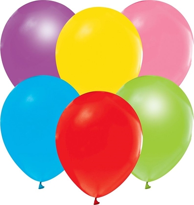Attēls no GoDan Balony pastelowe Rónokolorowe Mix, B&C, 30 cm, 50 szt.