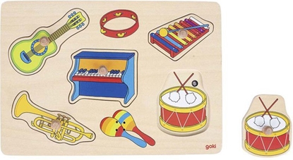 Изображение Goki Ukadanka z uchwytami- instrumenty muzyczne, ukadanka dwikowa (GOKI-57520)