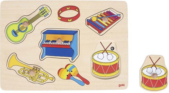 Изображение Goki Ukadanka z uchwytami- instrumenty muzyczne, ukadanka dwikowa (GOKI-57520)