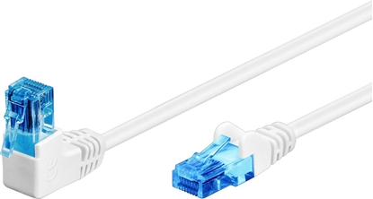 Picture of Goobay GOOBAY Patchcord U/UTP Kat. 6A Posty / Ktowy 90 Biay 0,5m