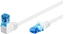 Attēls no Goobay GOOBAY Patchcord U/UTP Kat. 6A Posty / Ktowy 90 Biay 0,5m