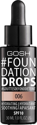 Attēls no Gosh #Foundation Drops 006 Tawny 30ml