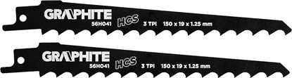 Picture of Graphite Brzeszczoty bagnetowe (Brzeszczot do piy szablastej, HCS, 150 x 19 x 1.25 mm, 3TPI, kpl. 2 szt.)