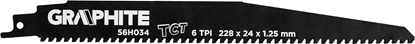 Picture of Graphite Brzeszczoty bagnetowe (Brzeszczot do piy szablastej, HM, 228 x 24 x 1.25 mm, 6TPI)