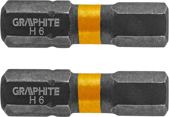 Picture of Graphite Kocówka wkrtakowa (Bity udarowe HEX6 x 25 mm, 2 szt.)