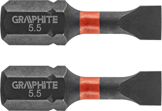 Picture of Graphite Kocówka wkrtakowa (Bity udarowe SL5.5 x 25 mm, 2 szt.)