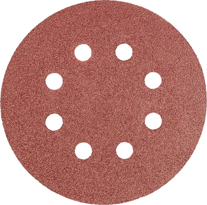 Изображение Graphite Krki cierne (Krki cierne 125 mm, K80, 5 szt., z 8 otworami)