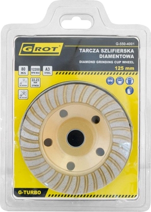 Изображение Grot TARCZA SZLIFIERSKA DIAMENTOWA G-TURBO 125MM