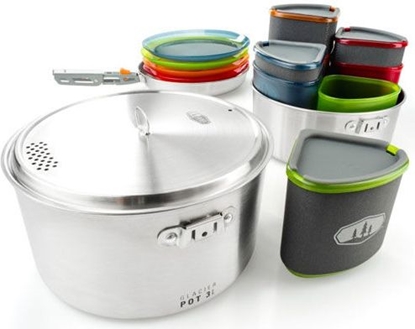 Attēls no GSI Outdoors Zestaw naczy turystycznych Stainless Camper (68181)