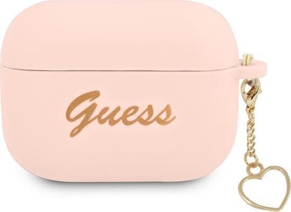 Изображение Guess Etui adujce Silicone Charm Heart Collection do AirPods Pro róowe