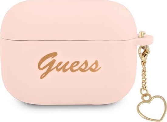 Изображение Guess Etui adujce Silicone Charm Heart Collection do AirPods Pro róowe