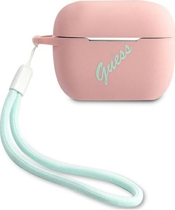 Изображение Guess Etui ochronne GUACAPLSVSPG Silicone Vintage do AirPods Pro róowo-zielone