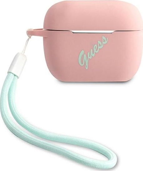 Изображение Guess Etui ochronne GUACAPLSVSPG Silicone Vintage do AirPods Pro róowo-zielone