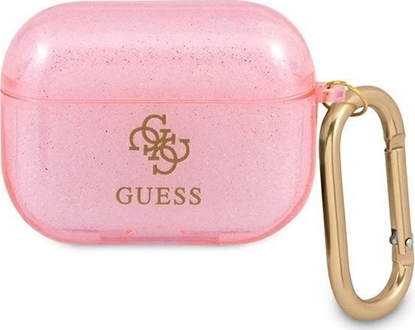 Attēls no Guess Etui ochronne GUAPUCG4GP Glitter Collection do AirPods Pro róowe