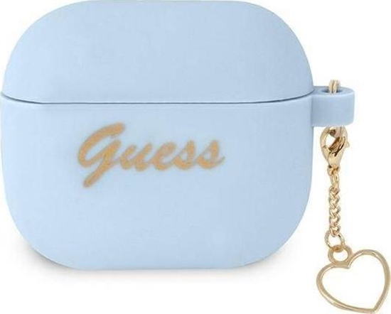 Picture of Guess Etui ochronne Silicone Charm Collection do AirPods 3 GUA3LSCHSB niebieskie