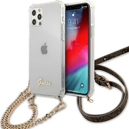 Attēls no Guess GUHCP12MKC4GSGO iPhone 12/12 Pro 6,1" Transparent hardcase 4G Gold Chain