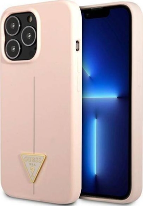 Attēls no Guess Guess GUHCP13LSLTGP iPhone 13 Pro / 13 6,1" róowy/pink hardcase Silicone Triangle