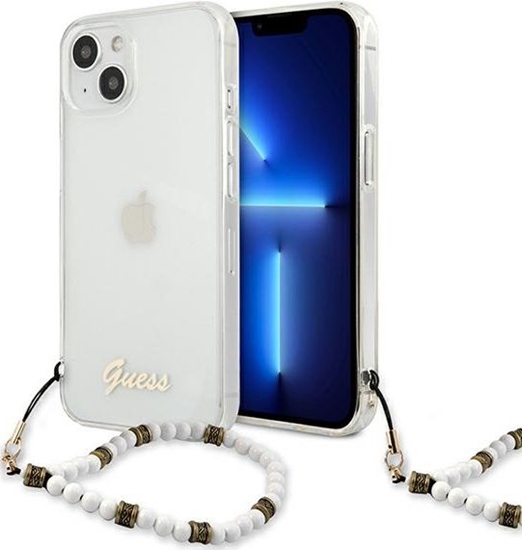 Picture of Guess Guess GUHCP13SKPSWH iPhone 13 mini 5,4" Transparent hardcase White Pearl