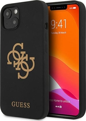 Attēls no Guess Guess GUHCP13SLS4GGBK iPhone 13 mini 5,4" czarny/black hard case Silicone 4G Logo