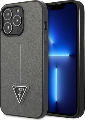 Attēls no Guess GUHCP13LPSATLG iPhone 13 Pro / 13 6,1" srebrny/silver hardcase SaffianoTriangle Logo
