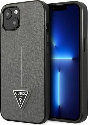 Attēls no Guess GUHCP13MPSATLG iPhone 13 6,1 srebrny/czarny hardcase SaffianoTriangle Logo