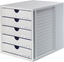 Изображение HAN ZESTAW 5 SZUFLADEK SYSTEM-BOX HAN A4 POLISTYREN SZARY - HN145011-13
