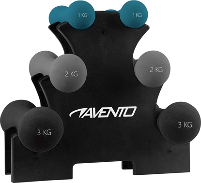 Picture of Avento hantle gumowane 6 x Różne rodzaje obciążenia w zestawie
