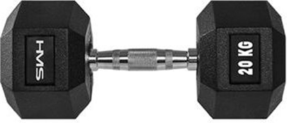 Attēls no HMS hantel Hex Pro gumowany 1 x 20 kg