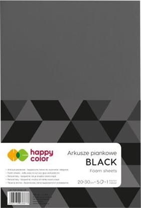 Picture of Happy Color Arkusze piankowe A4, 5 ark, czarny, Happy Color Happy Color