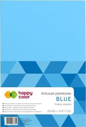 Picture of Happy Color Arkusze piankowe A4, 5 ark, niebieski, Happy Color Happy Color