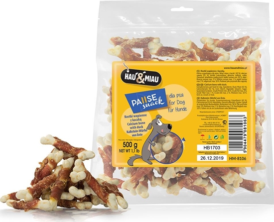 Picture of Hau&Miau Hau&Miau kostki wapienne z kaczk 500g HM-8106