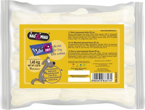 Изображение Hau&Miau KO PRASOWANA BIAA 20cm, 10szt/op, 1,45 kg/op