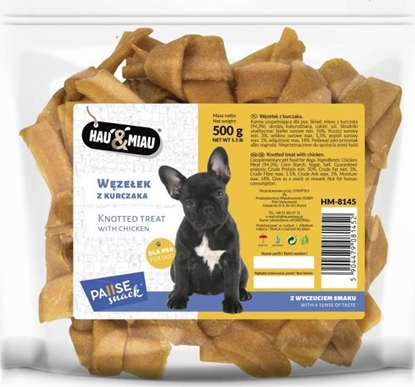 Изображение Hau&Miau Pausesnack przysmak dla psa, węzełek z kurczaka 500g