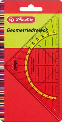 Attēls no Herlitz geometry triangle plastic 16 centimeters, set square (clear)