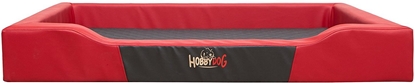 Picture of Hobbydog L (R1) Deluxe Czerwony Skaj, Czarny Materac