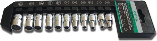 Изображение Honiton zestaw nasadek 12-ktnych 1/4" 4-13mm 11 sztuk (HA112)