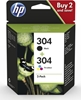 Picture of HP 304 ink cartridge 2 pc(s) Original Standard Yield Black, Cyan, Magenta, Yellow