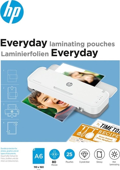 Picture of HP Folie laminacyjne HP EVERYDAY, A6, 80 mic, 25 szt., przezroczyste/poysk