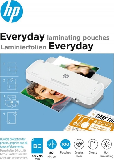 Picture of HP Folie laminacyjne HP EVERYDAY, BUSINESS CARD, 80 mic, 100 szt., przezroczyste/poysk