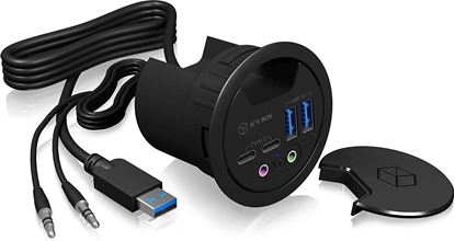 Attēls no ICY BOX IB-HUB1403B socket-outlet Anthracite